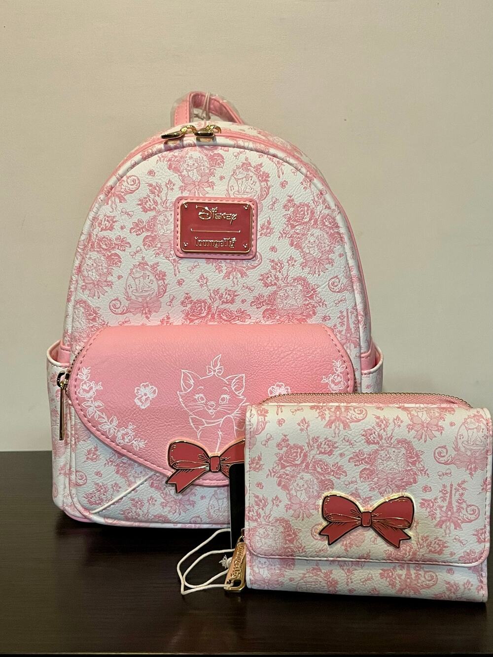 Loungefly Disney Aristocats Marie Toile Mini Backpack Wallet Set
